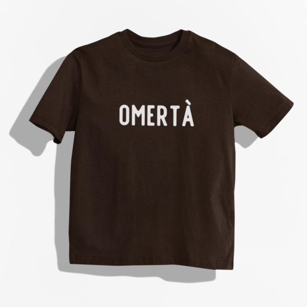 OMERTÀ Brown Oversized T-Shirt